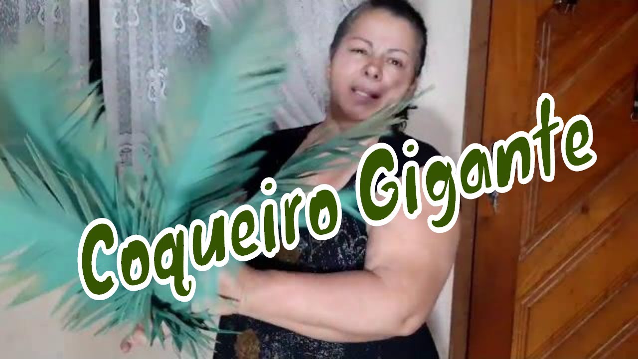 como fazer Coqueiro  ou palmeira eva gigante sem frisador (2° parte)