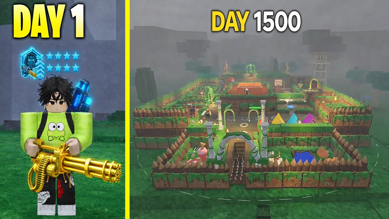 1500 Days to Build a Best Base in 99 Nights in The Forest