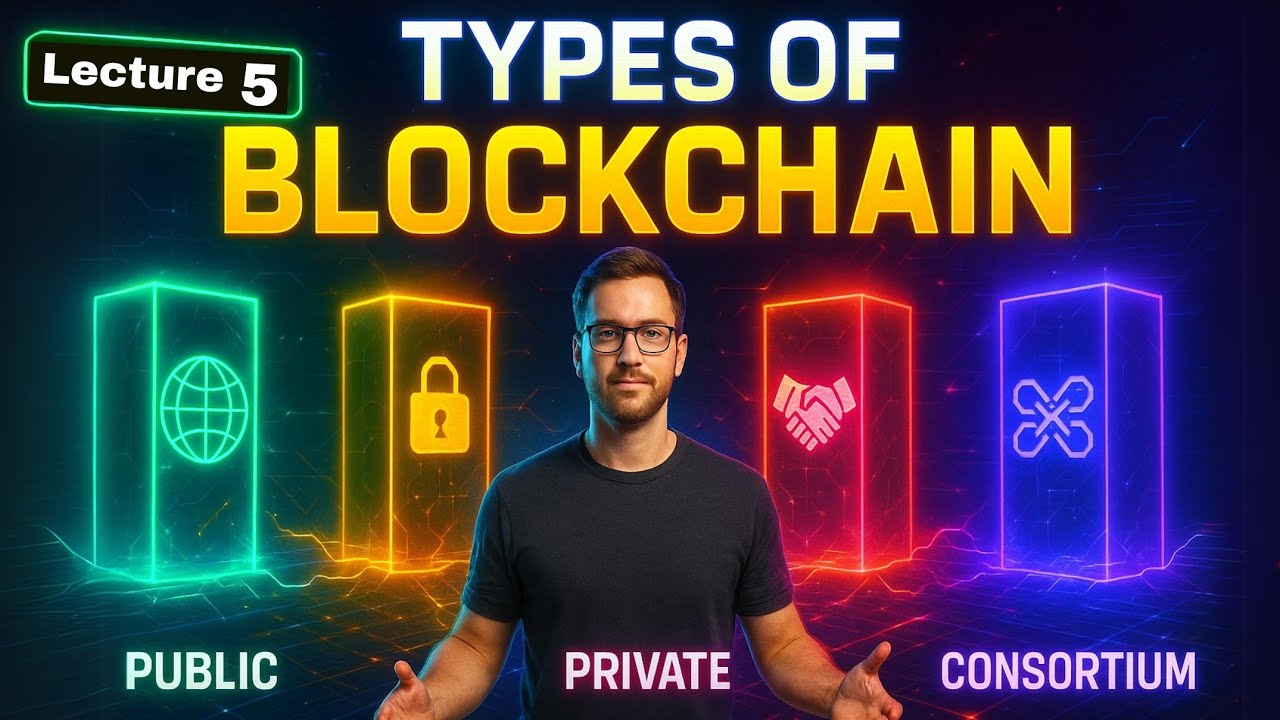 Lecture 5 |Types of Blockchain | Public, Private, Consortium & Hybrid Explained