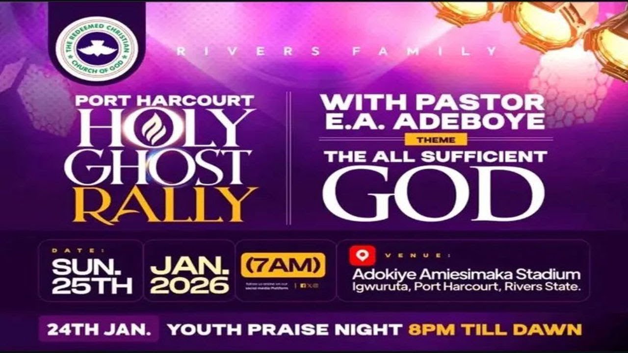 RCCG PORT HARCOURT 2026 HOLY GHOST RALLY || THE ALL SUFFICIENT GOD