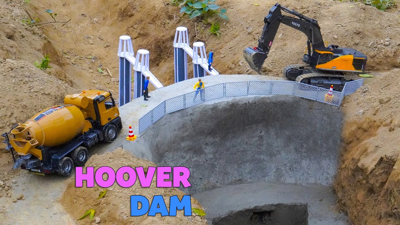 RC Construction of Mini HOOVER DAM Hydropower Plant | RC scale 1:14