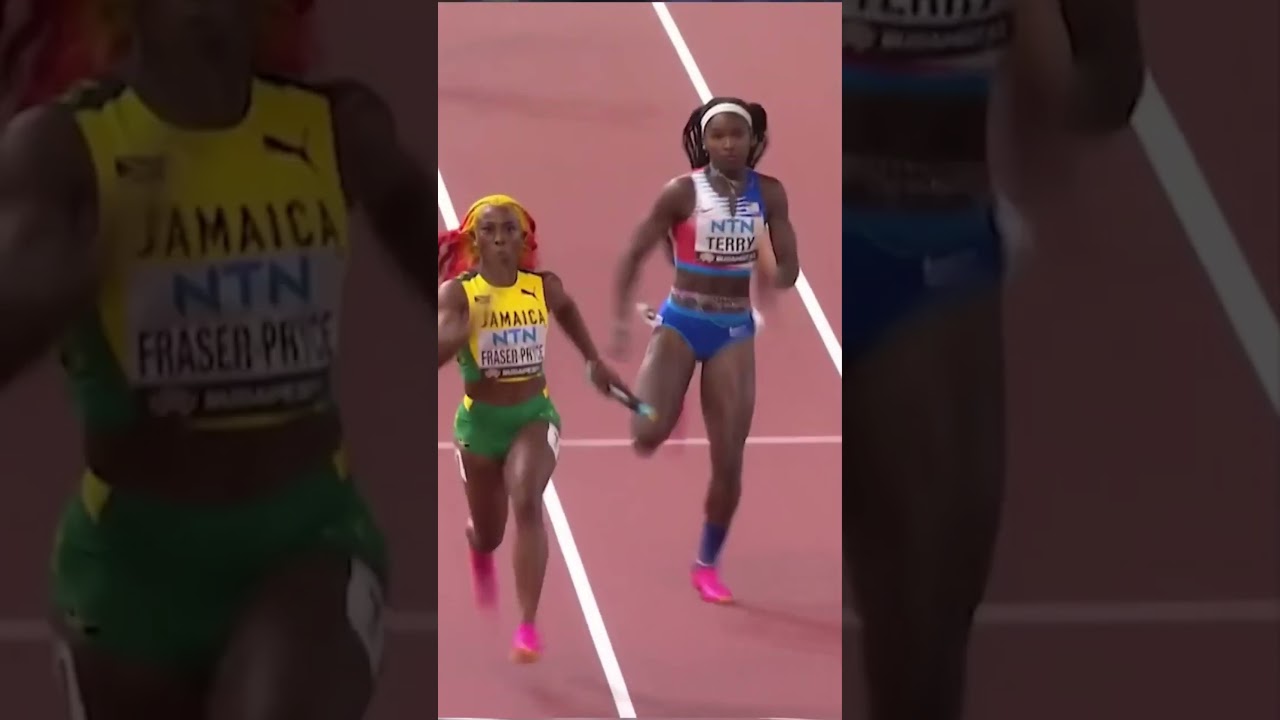 Эстафета 4x100 м, финал Будапешта 2023 г. #gabi #tt #sport #usa #shacarririchardson #shorts