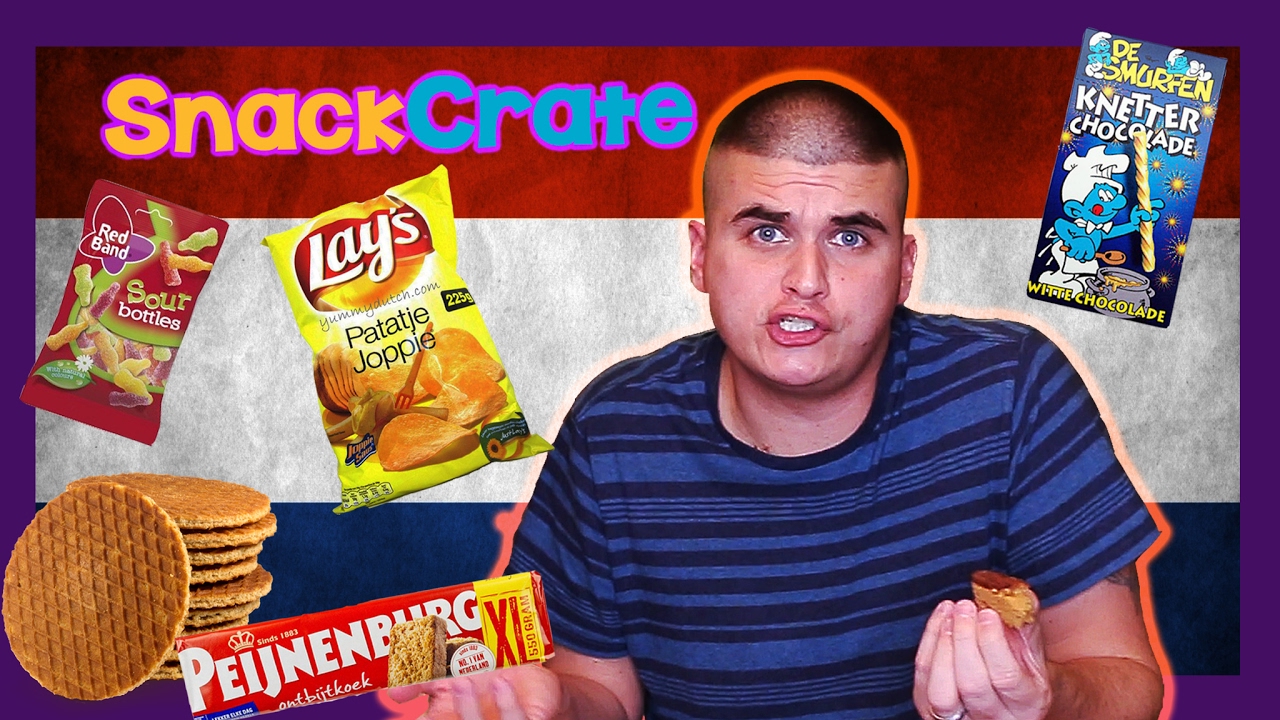 Trying Dutch Snacks! - Netherlands Snack Crate!
