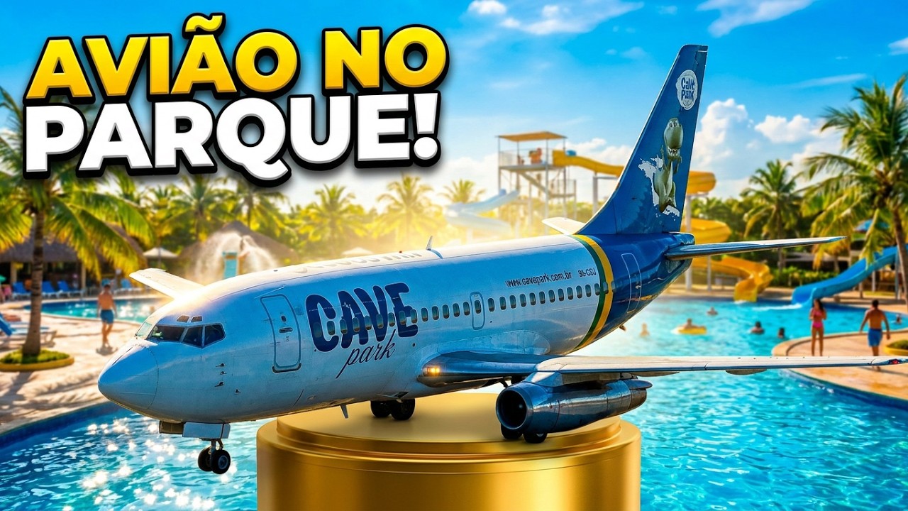 VEJA UM AVIÃO BOEING 737-200 NO CAVE PARK
