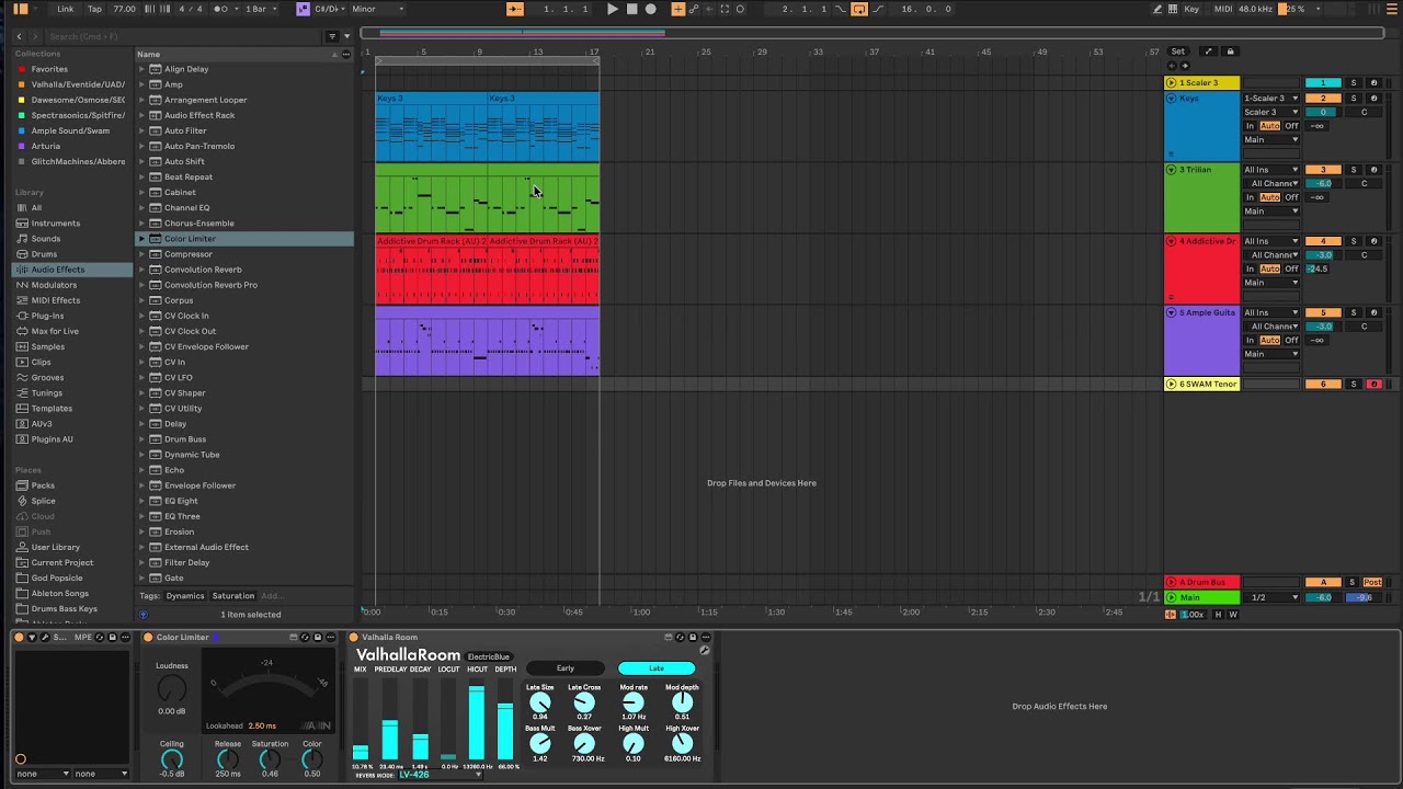 Working on music ideas using Scaler 3