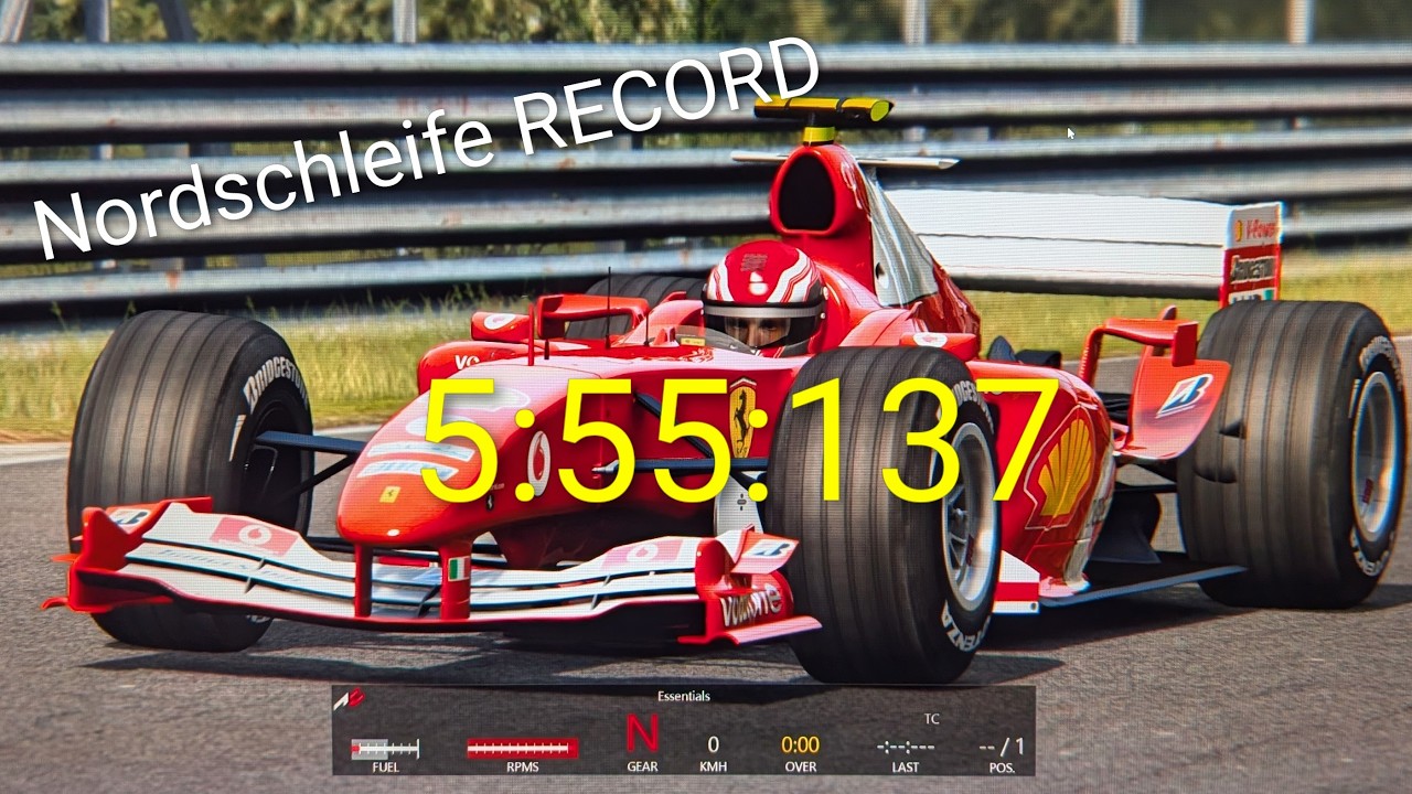 Nordschleife RECORD 5:55:137 with F1 car