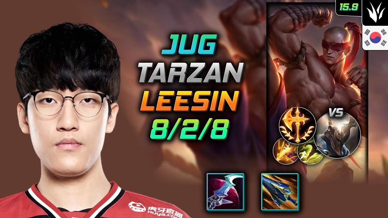 리신 정글 템트리 룬 타잔 월식 정복자 - Tarzan Lee Sin Jungle - 롤 KR 챌린저 패치 15.9