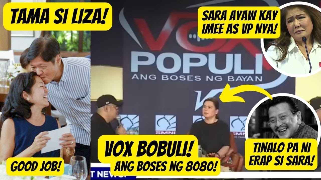 TAMA SI LIZA SA INTERVIEW NG BAYOTEROS KAY SARA! LAGLAG SI IMEE KAY SARA NA TINALO NI ERAP!
