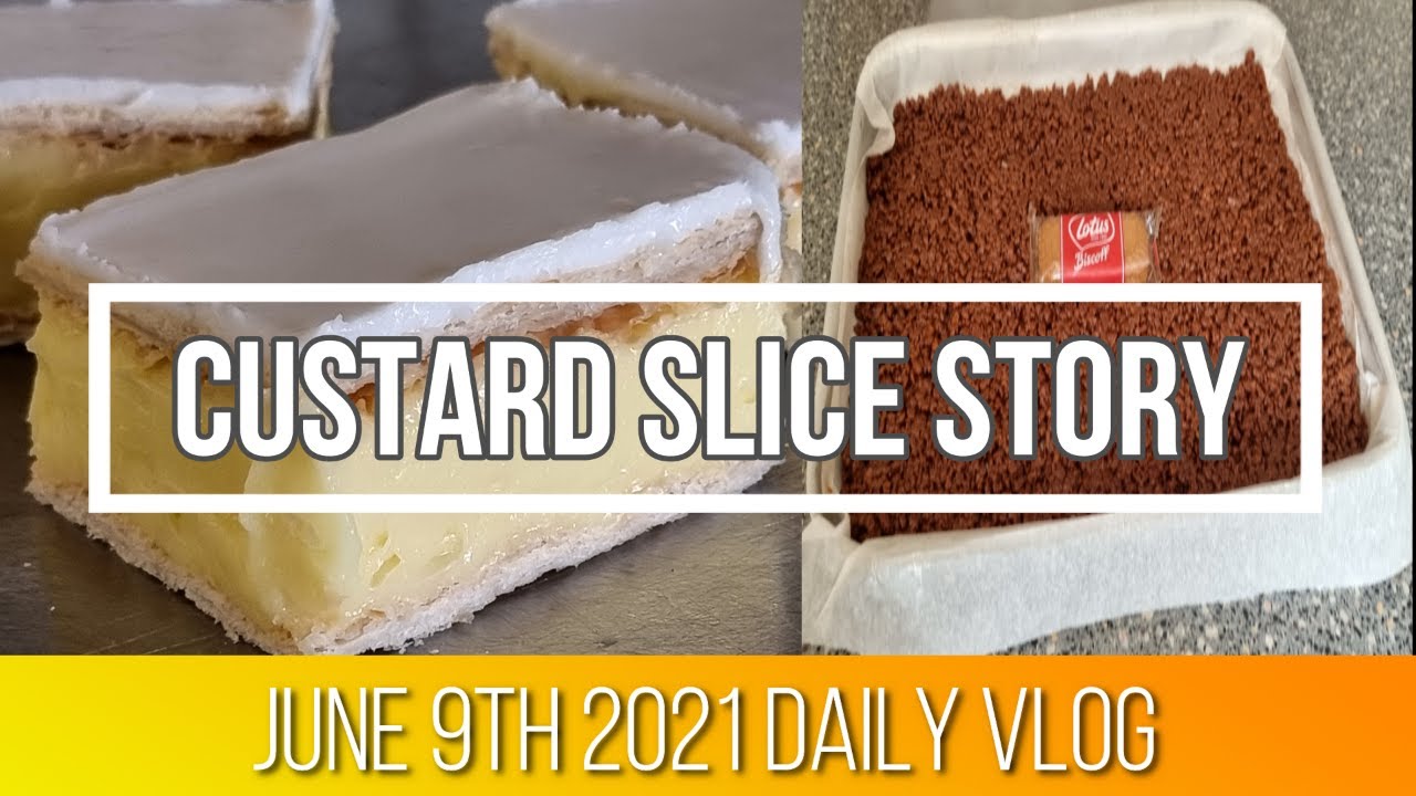 Making Bakery Custard Slices & No Bake Biscoff Slice base Vlog #7