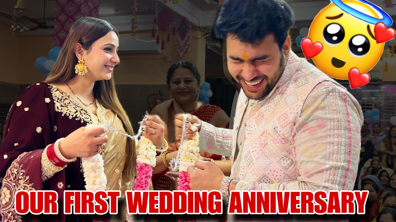 OUR FIRST WEDDING ANNIVERSARY 😍❤️| @tusharshrutivlogs