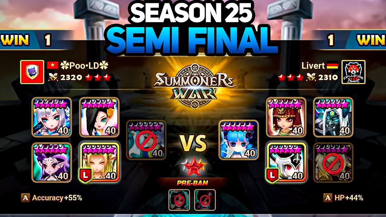 PooLD (Rank 2) vs Livert (Rank 3). Legend Tournament Season 25 in Summoners War