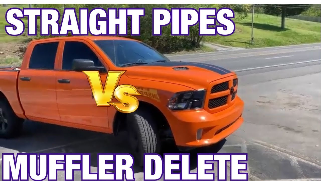 Dodge Ram 5.7L HEMI глушитель удален против прямых труб!