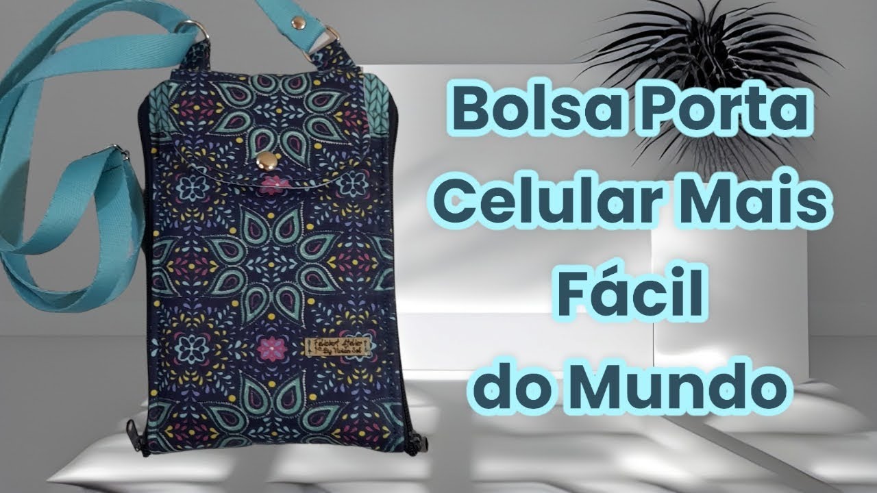 A Bolsa Porta Celular Mais Fácil do Mundo 4 Bolsos Costura Para Iniciantes DIY