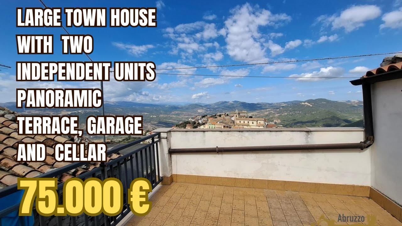 Town house with 2 habitable units, panoramic terrace, garage and cellar. Montefalcone nel Sannio