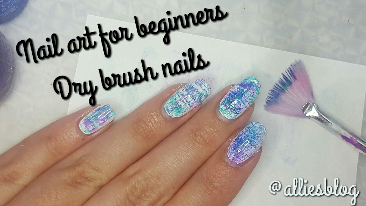 Nail art for beginners | How to dry brush normal vs Fan Brush