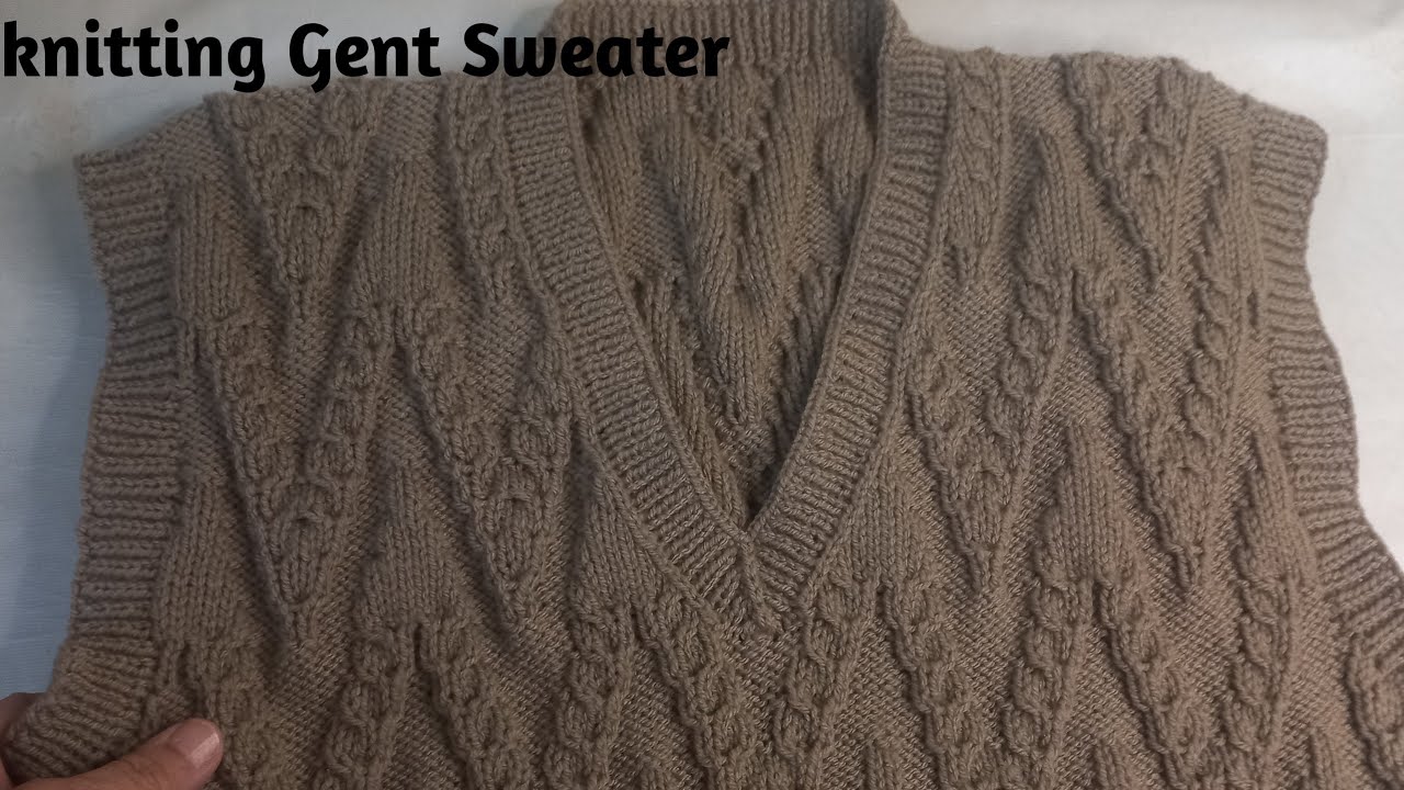 V Shape Neck Cutting Decreasing V Neck In a Gents Sweater Easy Tips For V Neck Unique knitting pk