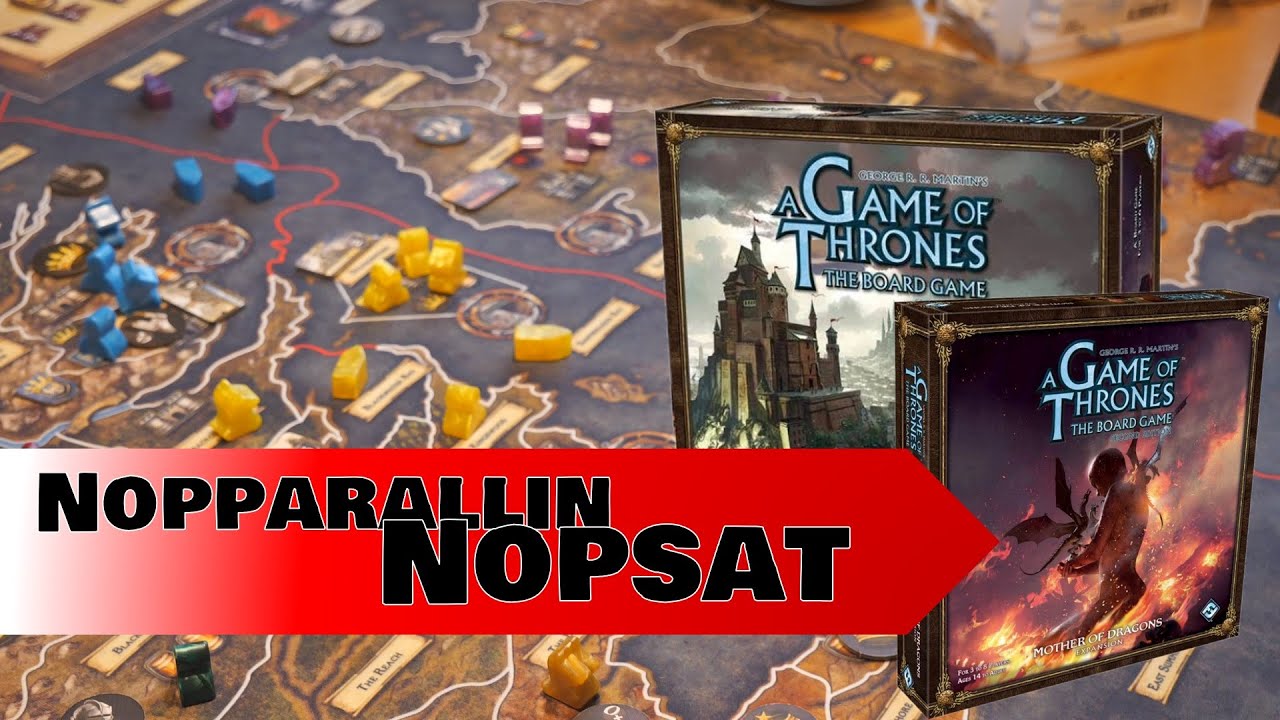 Nopparallin Nopsat: Game of Thrones 2nd edition lautapeli p&auml;hkin&auml;nkuoressa