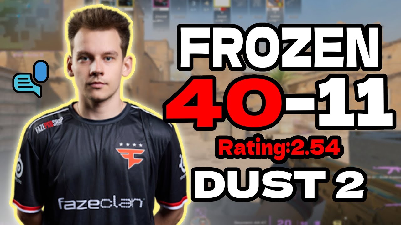 FROZEN (40-11) rating:2.54 3-STACK +VOICE (dust2) | EU FACEIT RANKED l Aug 17, 2025