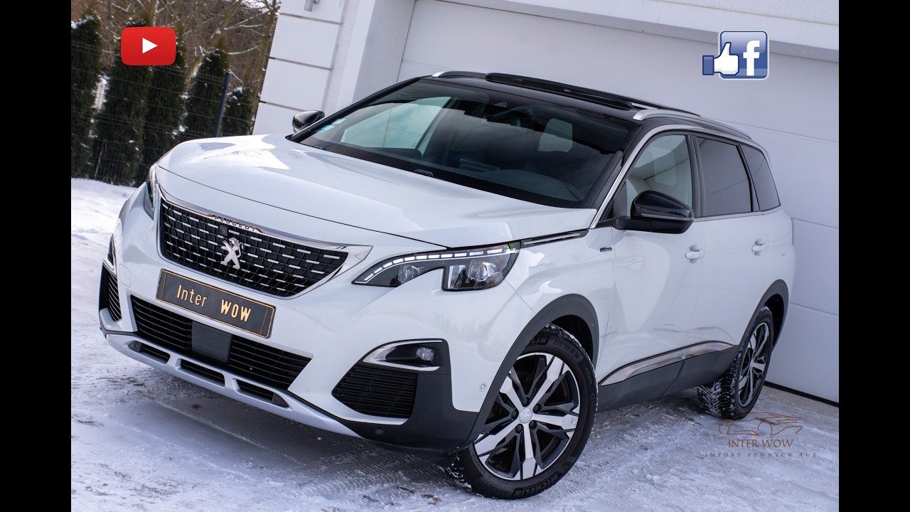 Peugeot 5008 1.6 PT 180KM # GT Line #Czarna Podsufitka # Rolety MASAŻ