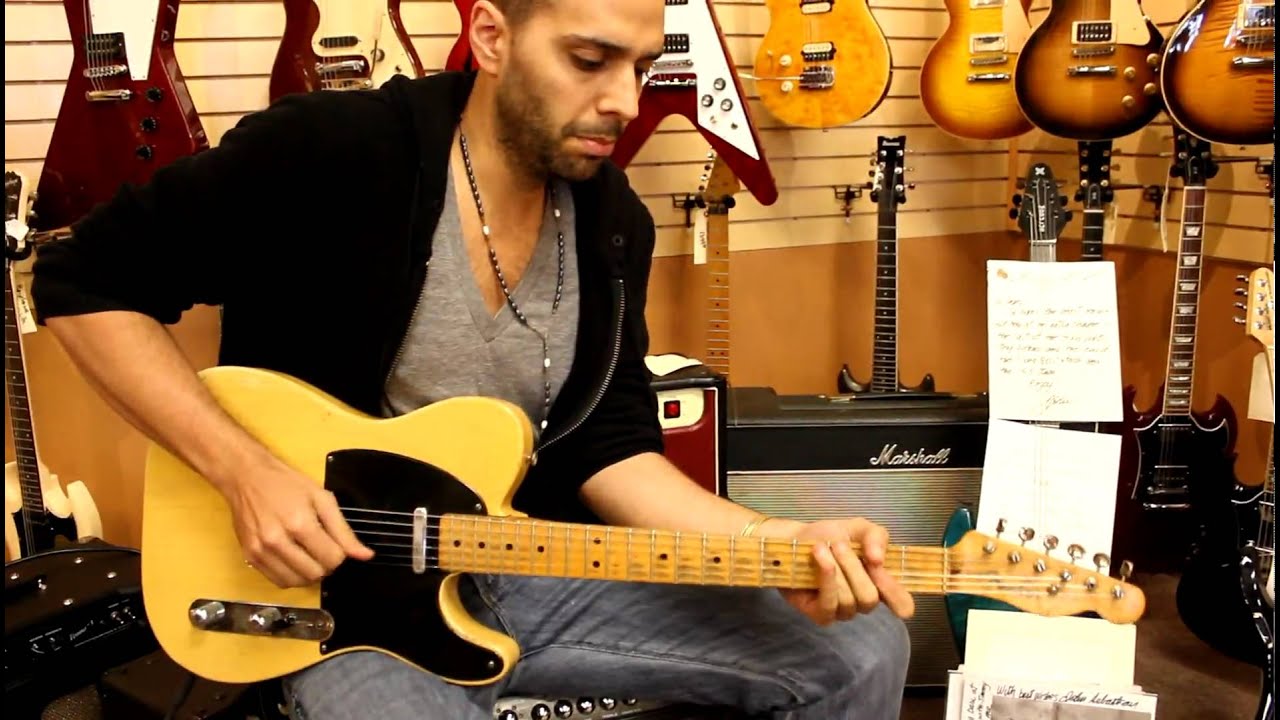 Mark Agnesi playing a Fender 1951 NoCaster at Norman's Rare Guitars