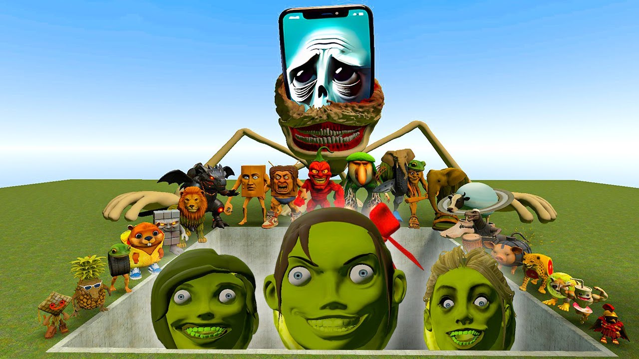 ALL NEW ITALIAN AI BRAINROT MEMES VS THE GIANT PIT WITH FEMALE LIN GANG MELON! - Garry's Mod