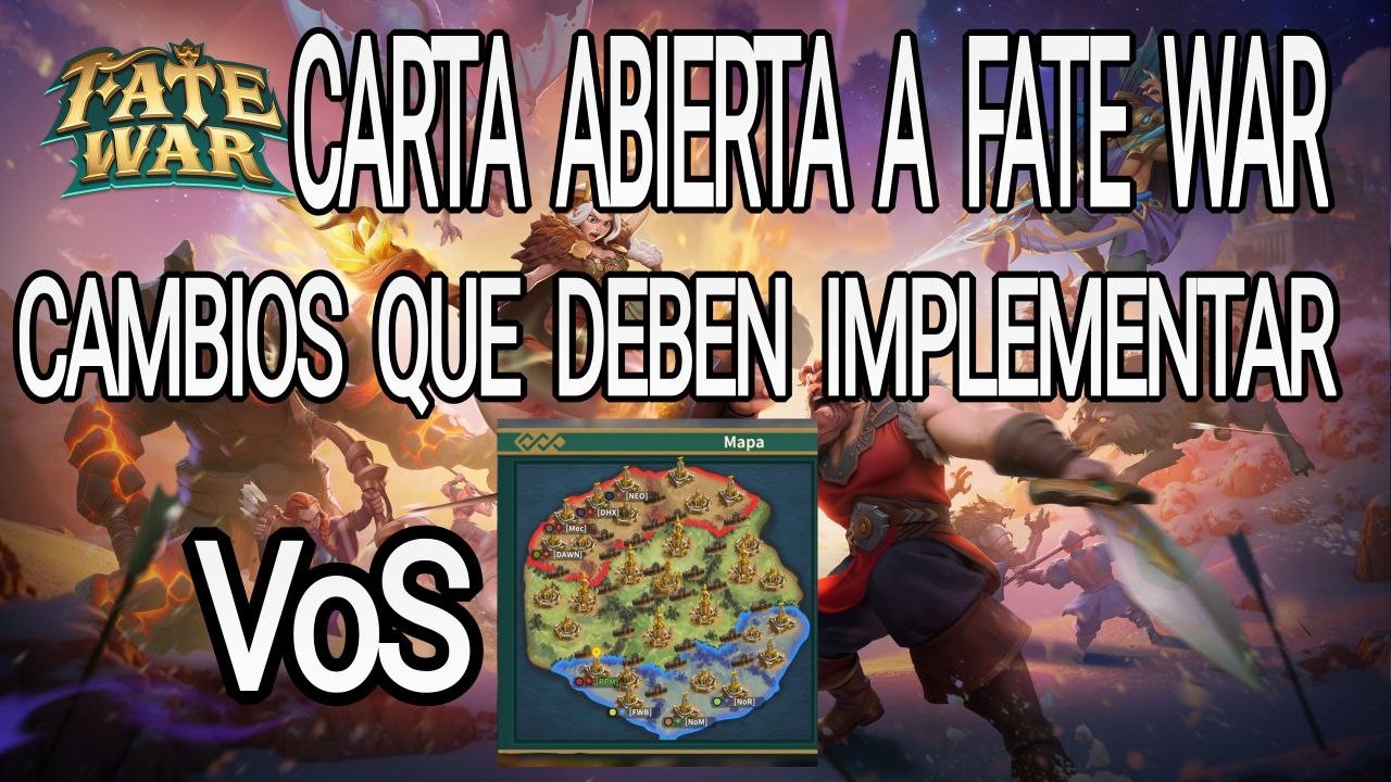 Queridos desarrolladores de @FateWar: los cambios y mejoras que deberian llegar a @Fate war