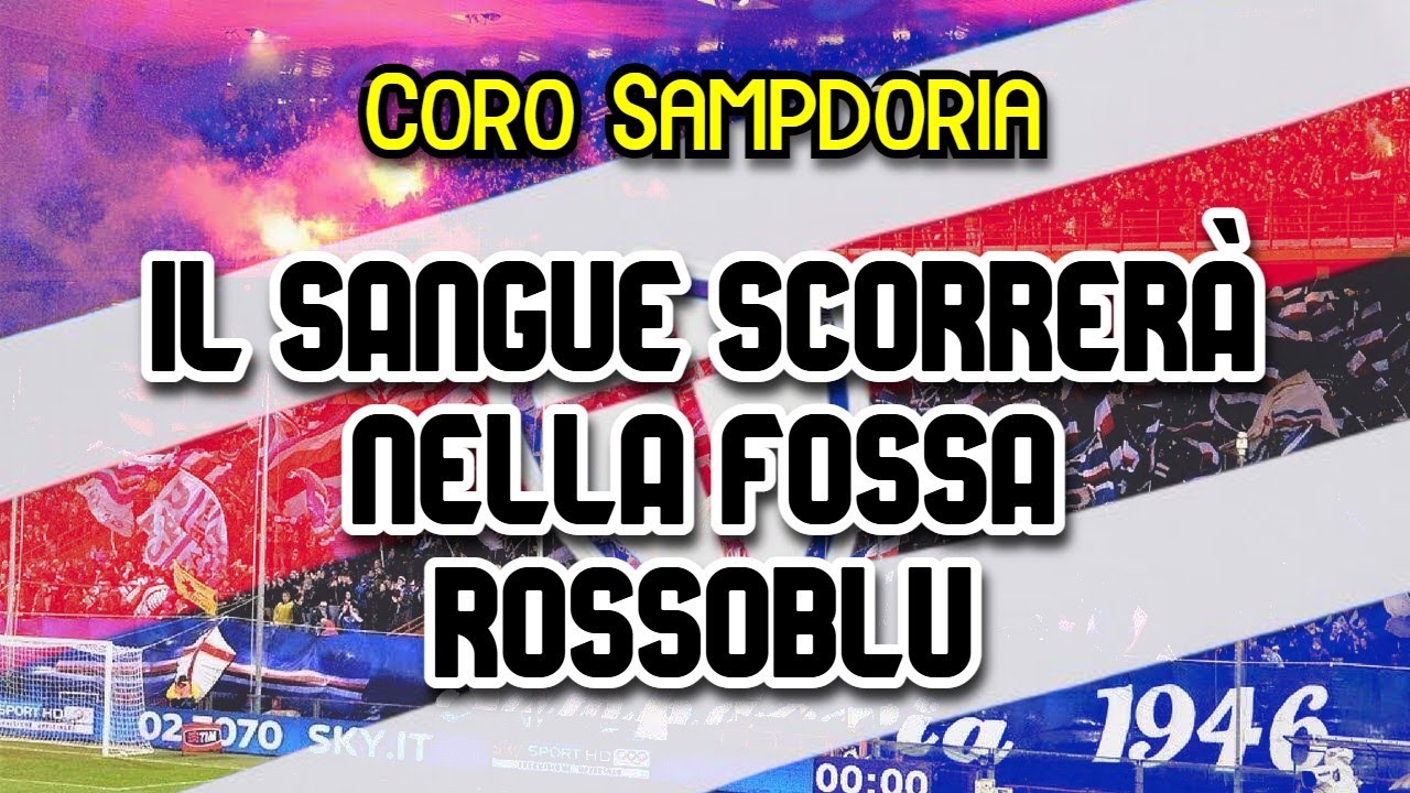 I tifosi rossoblu sono tanti son di pi&ugrave; - Coro ultras Sampdoria [CON TESTO]