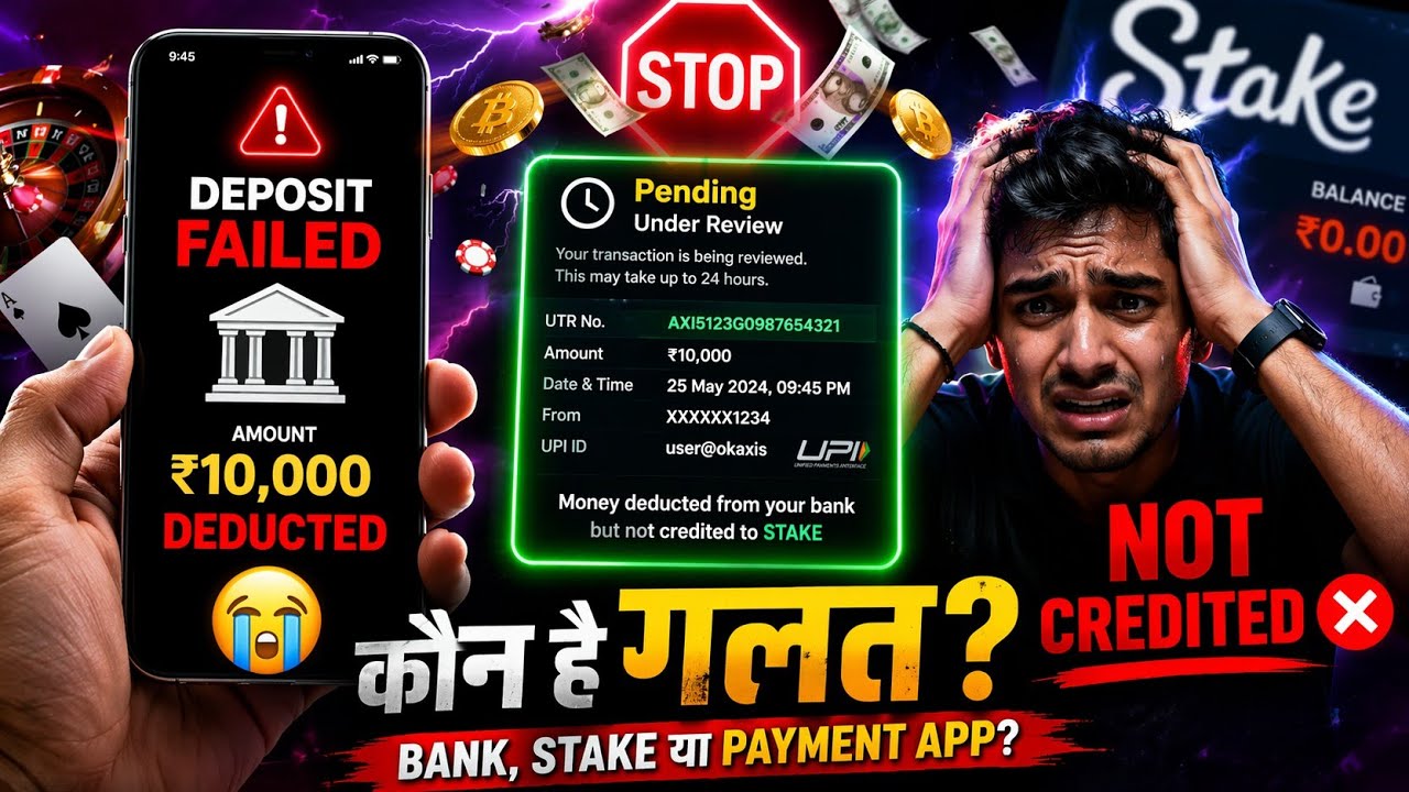 stake deposit failed problem but money deducted | Stake deposit problem | stake deposit failed