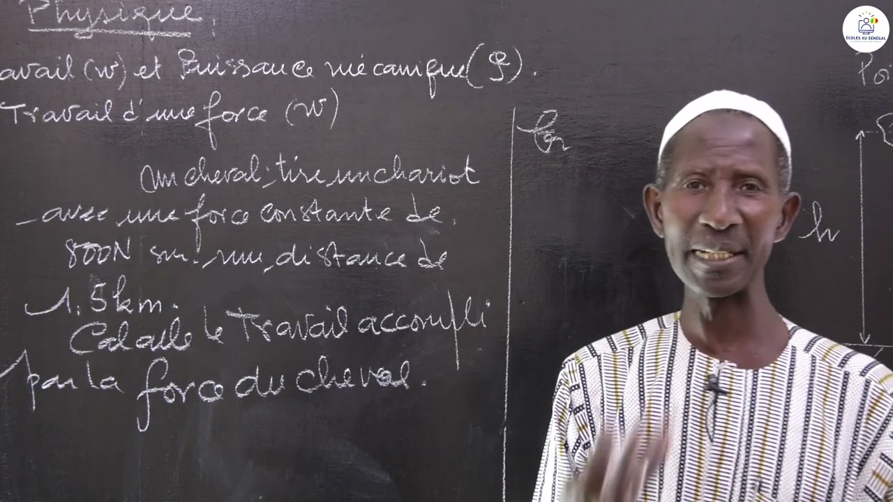Cours - Troisième - PC: Physique / Synthèse de cours sur Travail et Puissance Mécanique / M. Ndiaye