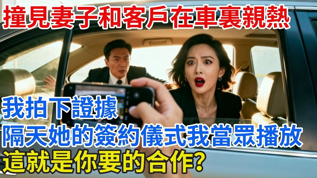 撞見妻子和客户在車裏親熱，我拍下證據，第二天她的簽約儀式上，我當眾播放：這就是你要的合作？#【雲帆記事】#完結#小説#爽文#故事頻道#愛情#情感#完整版
