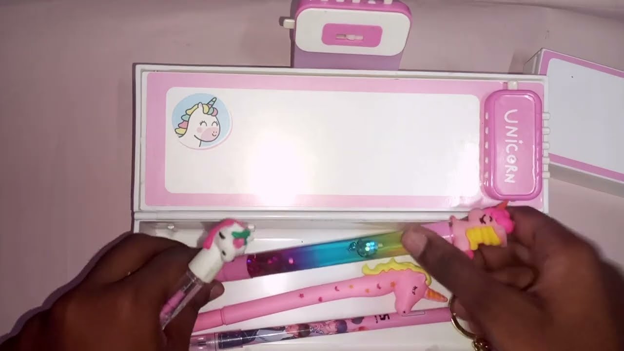 Unboxing Unicorn pencil box | Unicorn 🦄 Pencil box #unicorn #pencilbox #latest #unicornbox