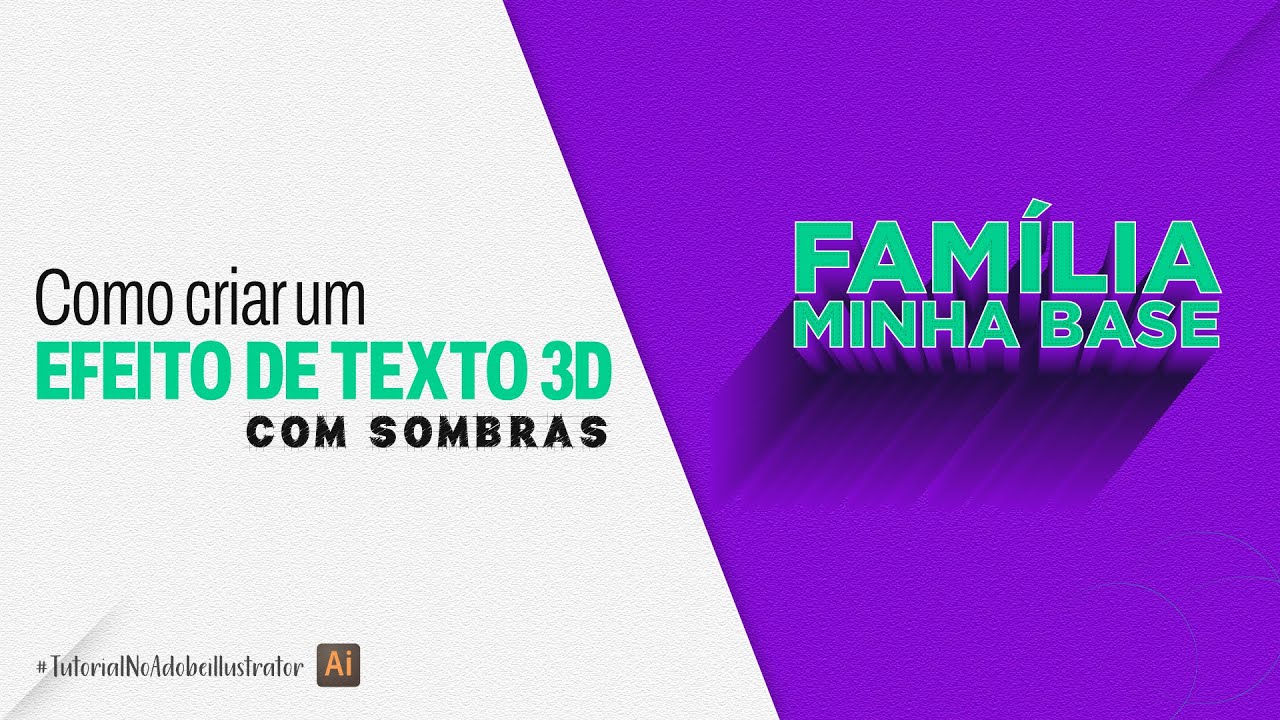 EFEITO DE TEXTO 3D COM SOMBRAS | Adobe Illustrator