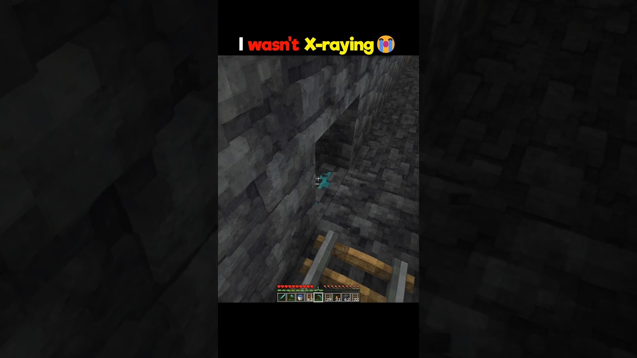 Minecraft I wasn't X-raying😭💀 #minecraft #minecraftshorts