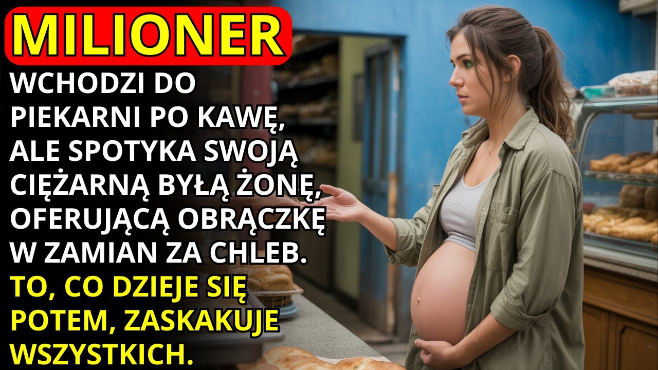 MILIONER IDZIE DO PIEKARNI I SPOTYKA BYŁĄ ŻONĘ W CIĄŻY, KTÓRA WYMIENIA OBRĄCZKĘ NA KAWAŁEK CHLEBA.