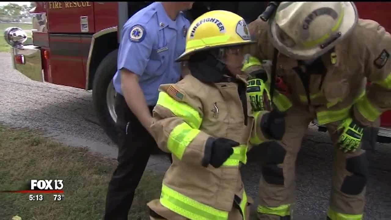 Wish kid becomes Tampa Fire Rescue firefighter for a day