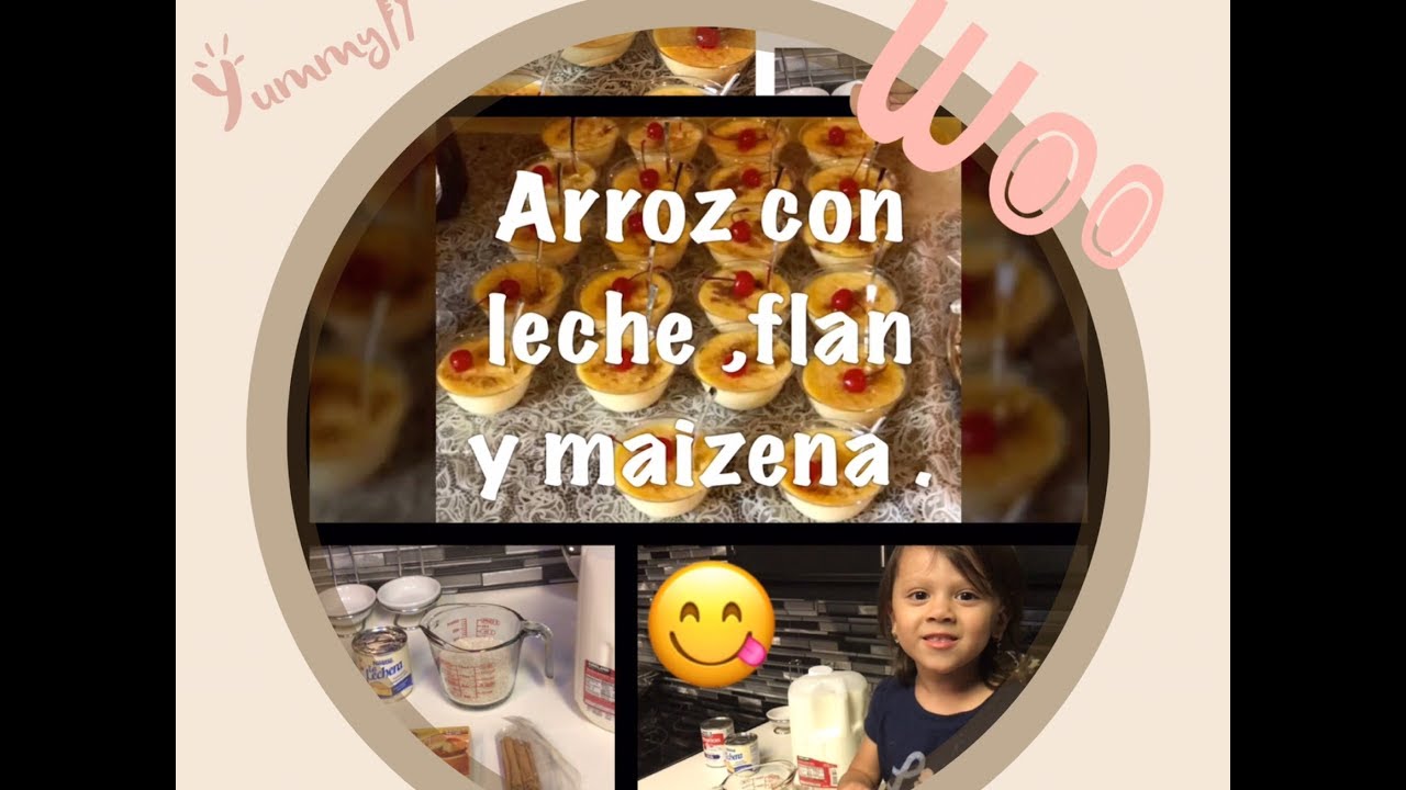 Arroz con leche , maizena y flan 😱😱tres en uno 😉👌🏽😋😋 .