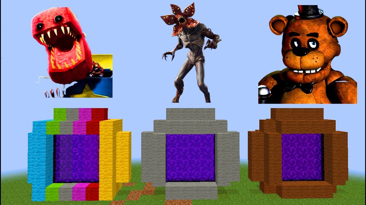 How To Make Portal To PoppyPlayTime Chapter 6 Demogorgon Freddy In Minecraft