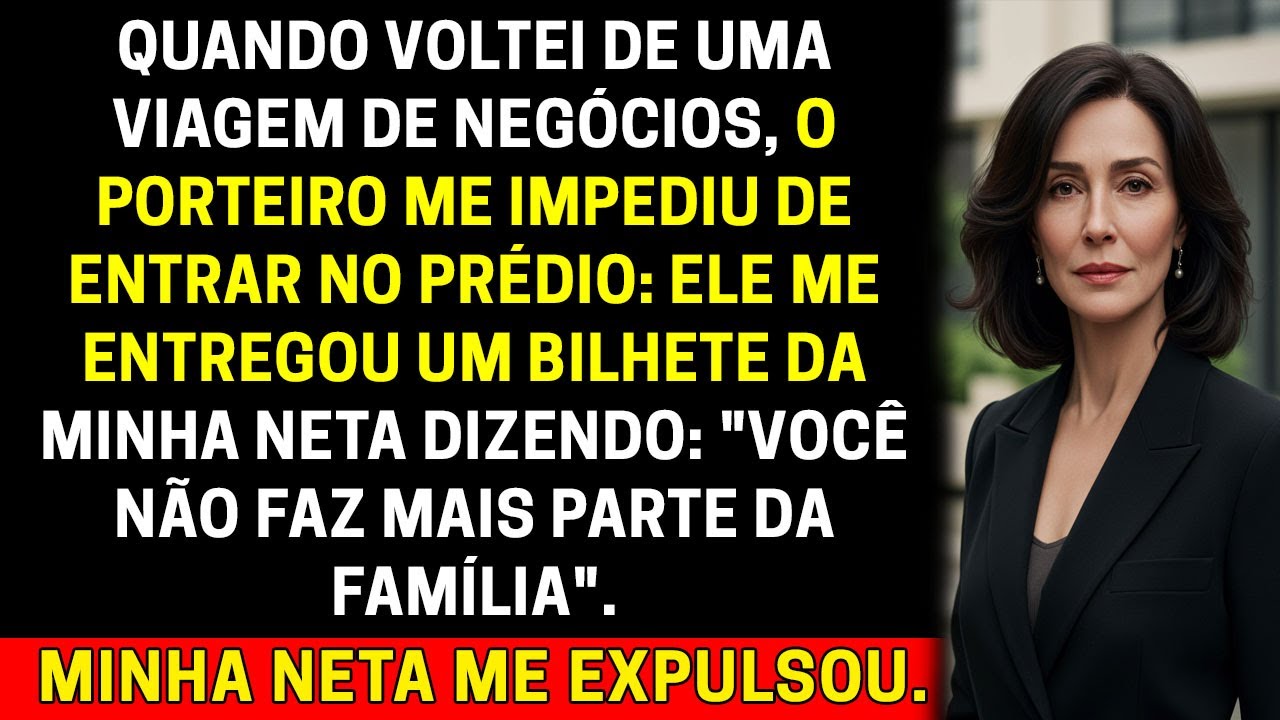 Quando voltei de uma viagem de negócios, o porteiro me impediu de entrar no prédio: Ele me entregou.