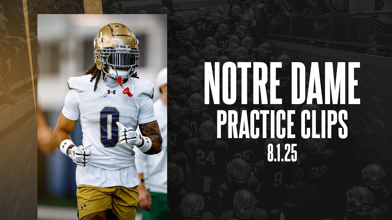 Notre Dame Football Practice Clips 8.1