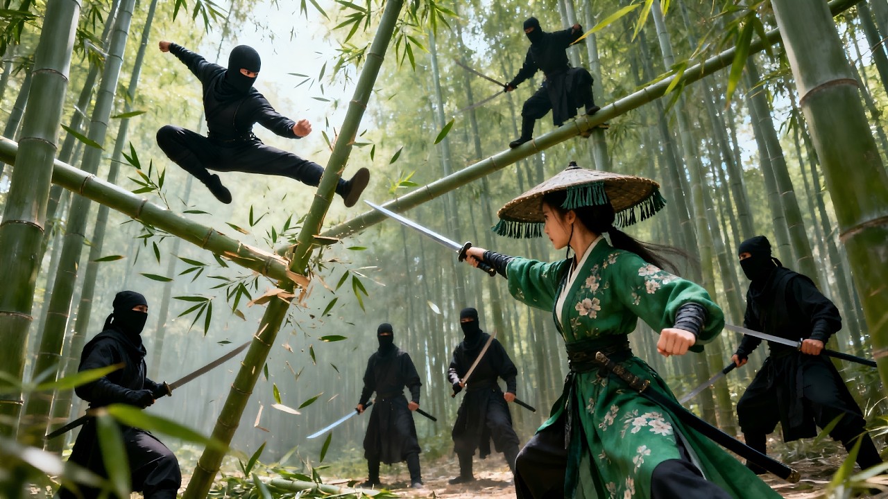 高手伏擊少女，豈料她劍法高超，一劍秒殺敵人！#kungfu #功夫