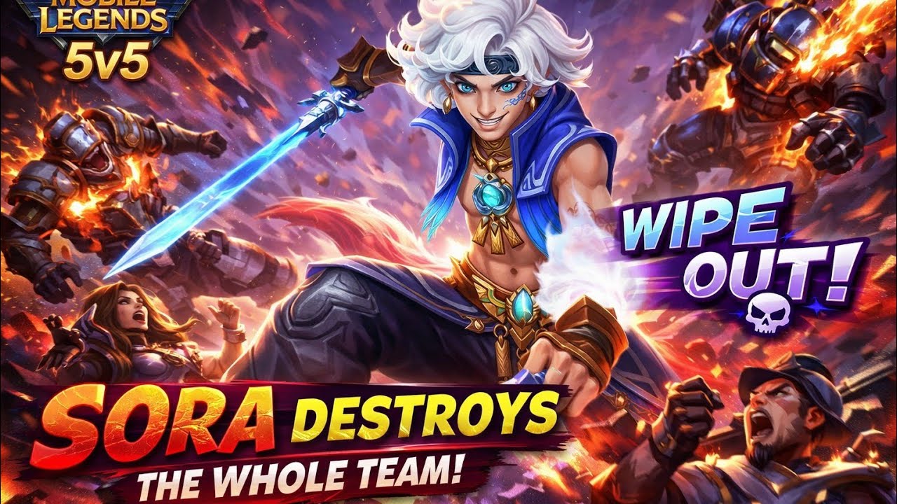 Sora DESTROYS the Whole Team 😱 | Mobile Legends 5v5 Insane Gameplay