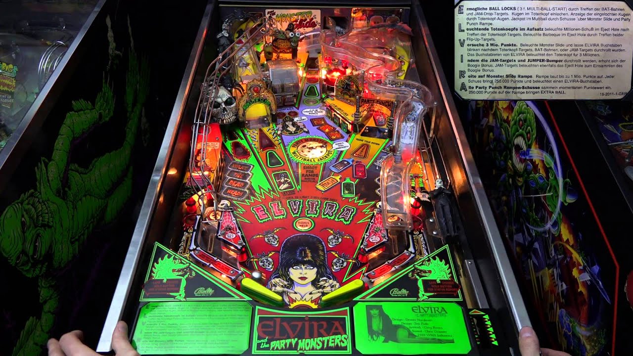 Elvira and the Party Monsters (Bally, 1989) Flipper Pinball
