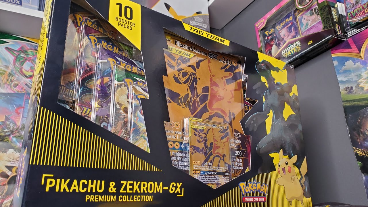 GameStop EXCLUSIVE - Pikachu & Zekrom GX Premium Collection Opening