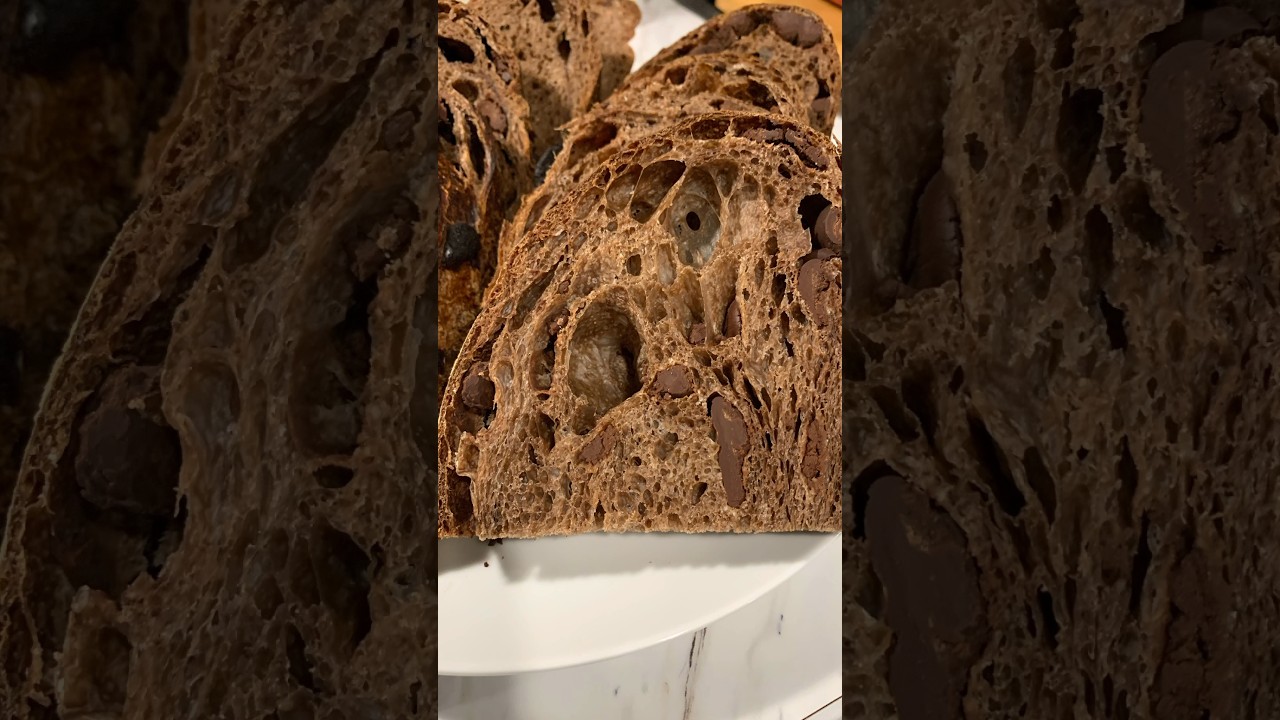 Dark Chocolate Sourdough Batard with Dark ChocolateChips
