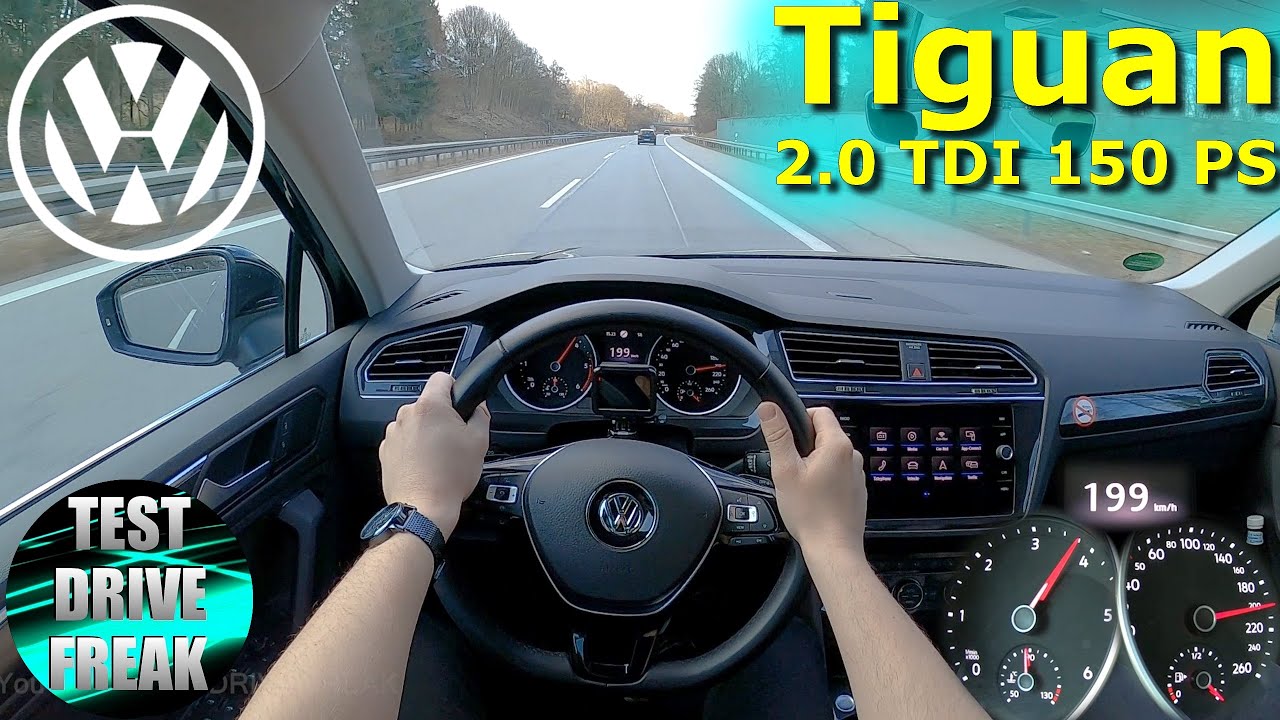 2020 Volkswagen Tiguan 2.0 TDI DSG R-Line 150 PS TOP SPEED AUTOBAHN DRIVE POV