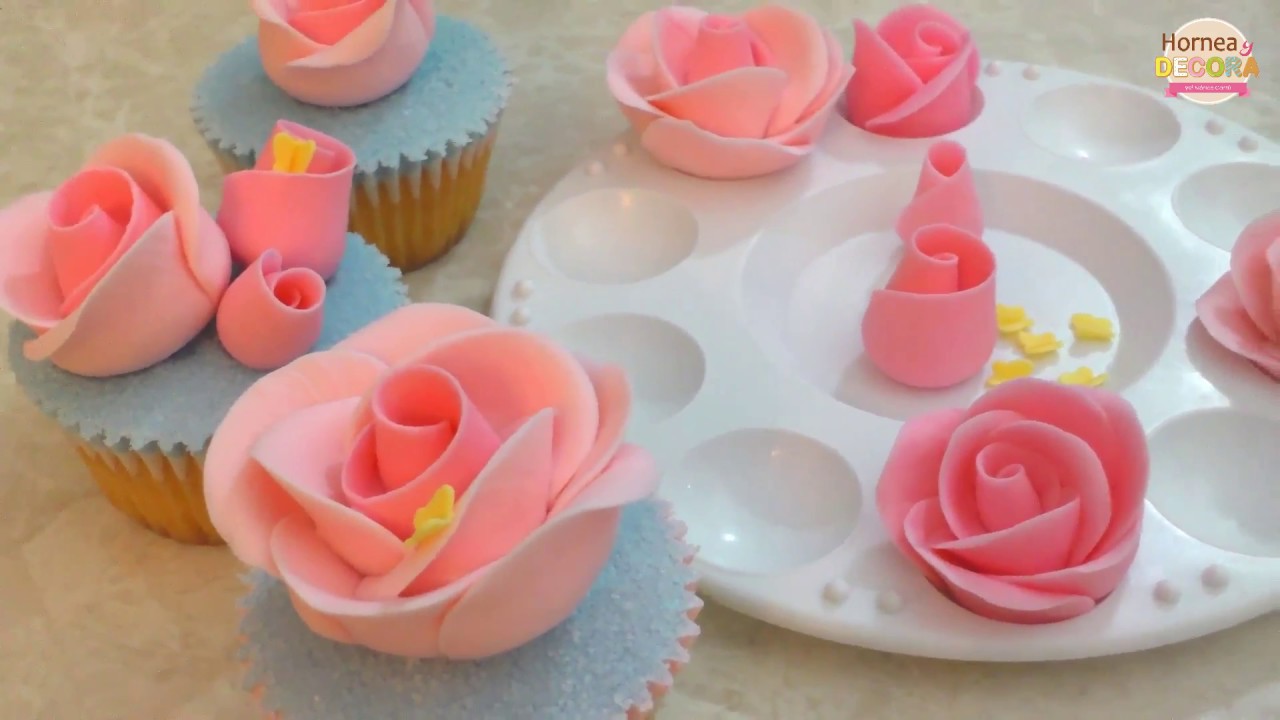 MINI ROSAS DE FONDANT (sin cortadores) / #35