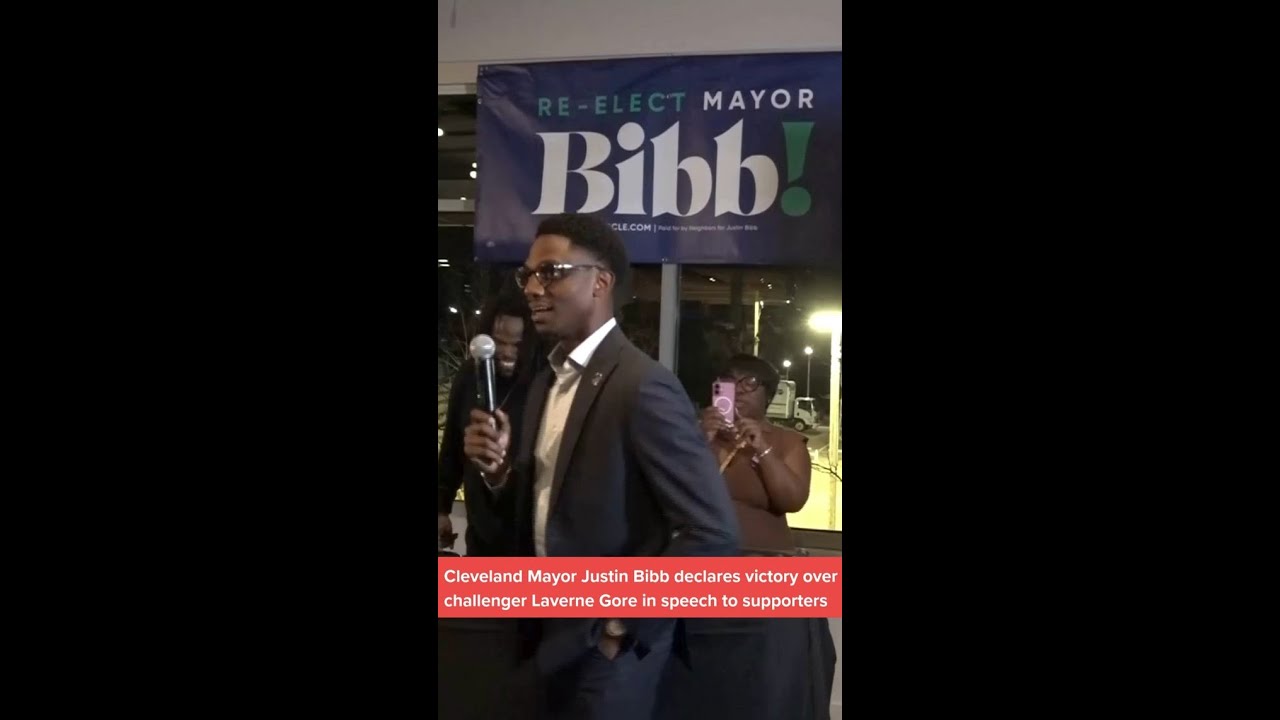 'Four more years': Cleveland Mayor Justin Bibb declares reelection victory over Laverne Gore