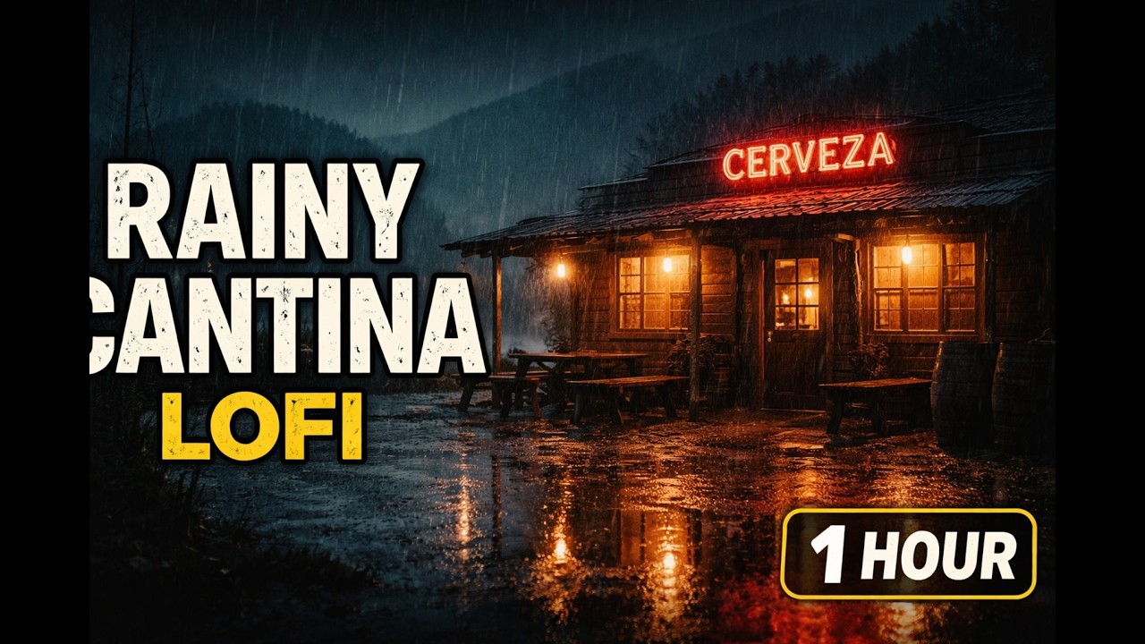 Rainy Cantina Lofi – 1 Hour Study Beats