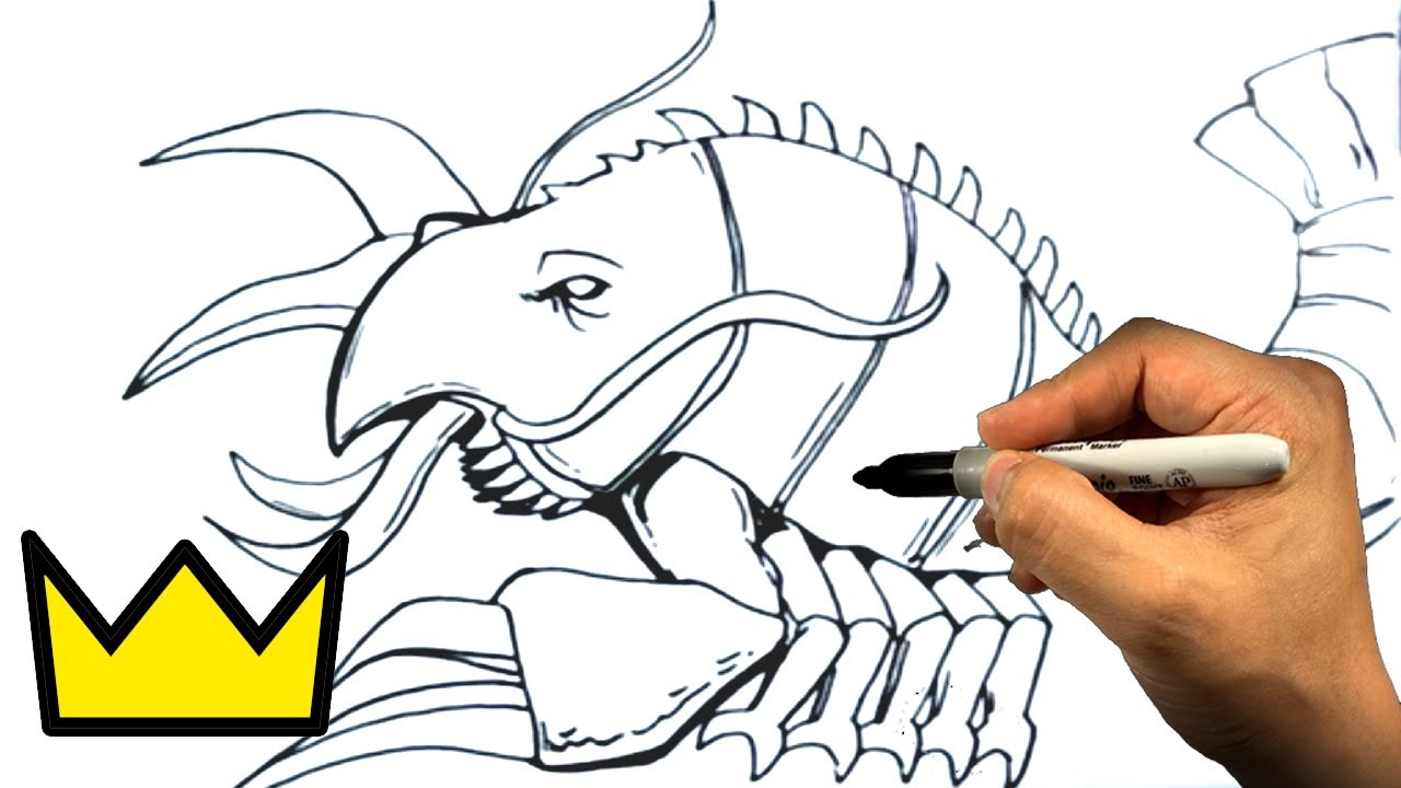 How to Draw EBIRAH from GODZILLA