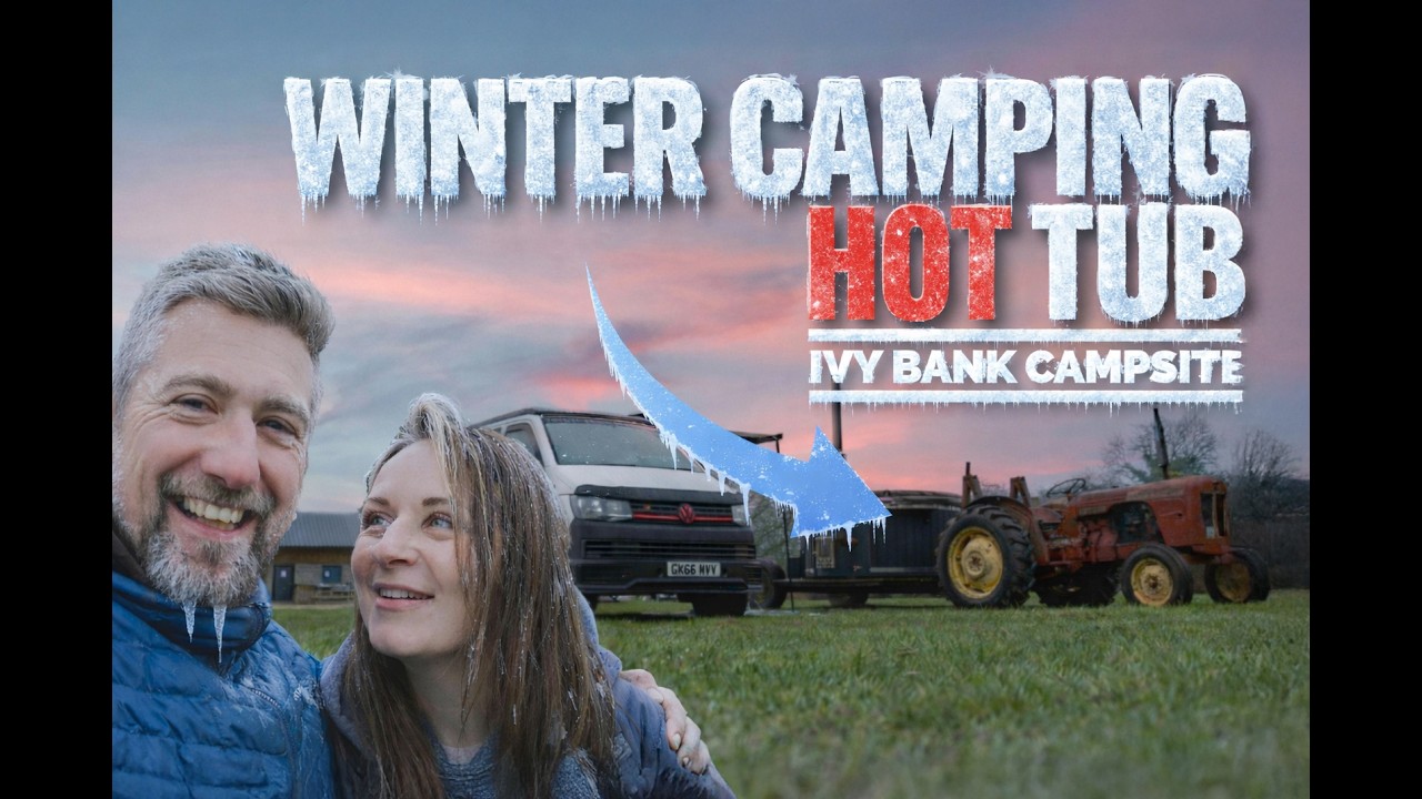 Hot Tub Delivered to Our Camping pitch | Ivy Bank Staycation - VW T6 Camper Van